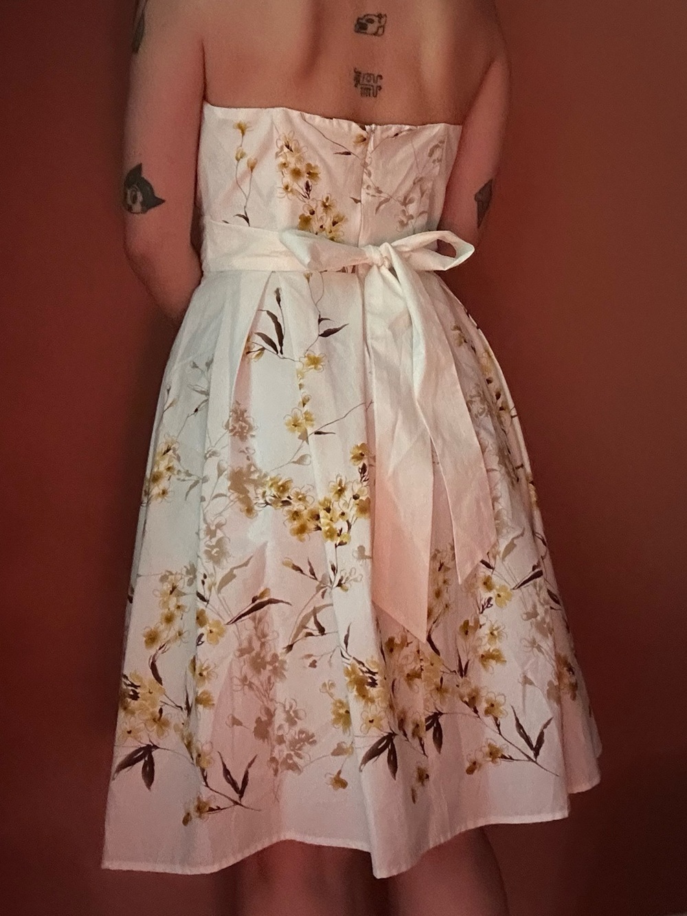 Vintage A.P.N.Y. strapless floral a-line dress - Picture 5 of 7